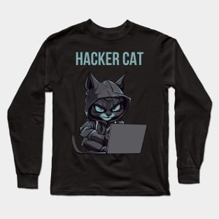 Hacker Cat Long Sleeve T-Shirt